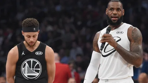 Stephen Curry (left) & LeBron James. (Getty)