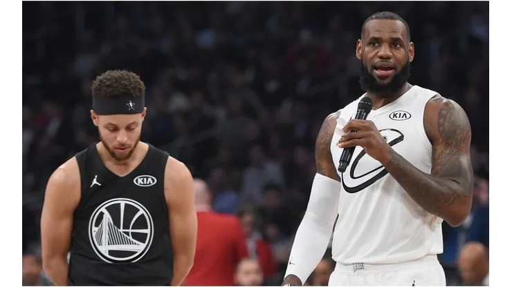 Stephen Curry (left) & LeBron James. (Getty)