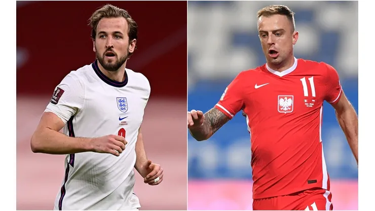 England and Poland clash in Round 3 of European Qualifiers for 2022 World Cup (Getty).