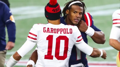 Jimmy Garoppolo & Cam Newton. (Getty)