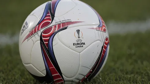 The ball of the match during the UEFA Europa League.