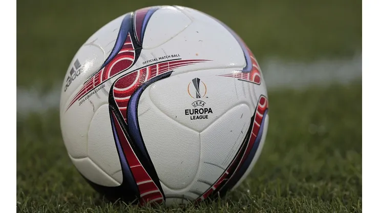 The ball of the match during the UEFA Europa League.