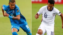 Kervin Arriaga (left) of Honduras and Johan Vásquez (right) of Mexico.