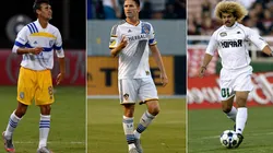 Chris Wondolowski, Robbie Keane, and Carlos Valderrama (Getty)