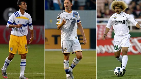 Chris Wondolowski, Robbie Keane, and Carlos Valderrama (Getty)