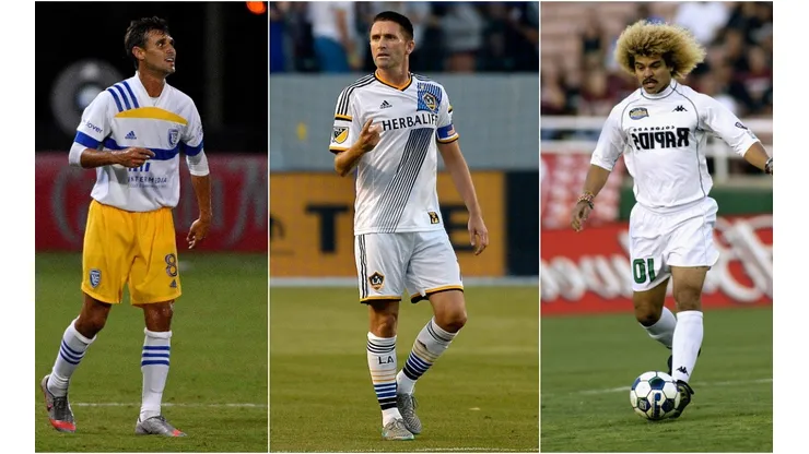Chris Wondolowski, Robbie Keane, and Carlos Valderrama (Getty)
