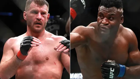 The rematch between Stipe Miocic and Francis Ngannou headlines the UFC 260 event (Getty).