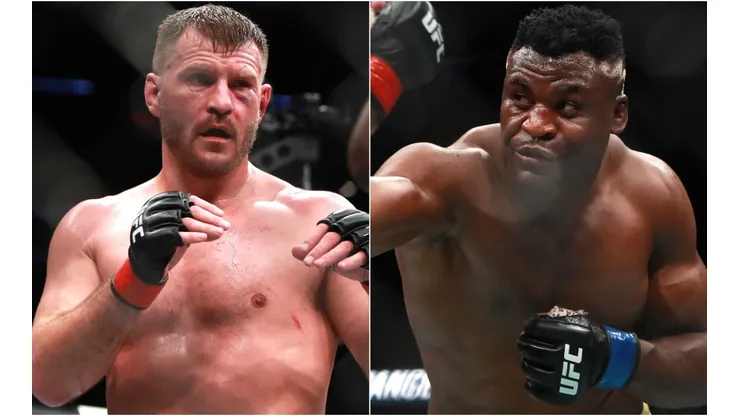The rematch between Stipe Miocic and Francis Ngannou headlines the UFC 260 event (Getty).