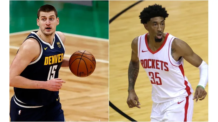 Nikola Jokic (left) & Christian Wood. (Getty)