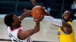 Kyle Lowry vs. the Lakers. (Getty)