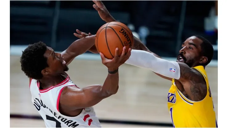 Kyle Lowry vs. the Lakers. (Getty)