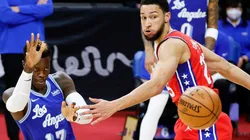 Ben Simmons & Dennis Schroder. (Getty)