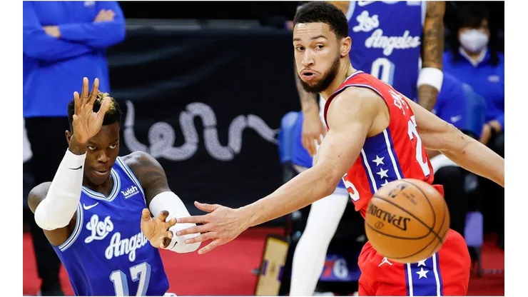Ben Simmons & Dennis Schroder. (Getty)