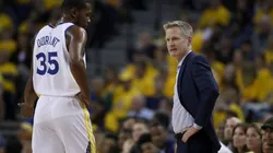 Steve Kerr & Kevin Durant. (Getty)