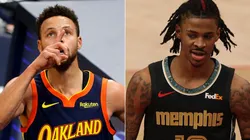 Stephen Curry (left) of the Golden State Warriors and Ja Morant (right) of the Memphis Grizzlies. (Getty)