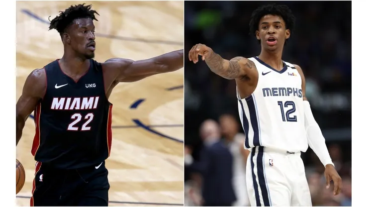 Jimmy Butler (left) & Ja Morant. (Getty)
