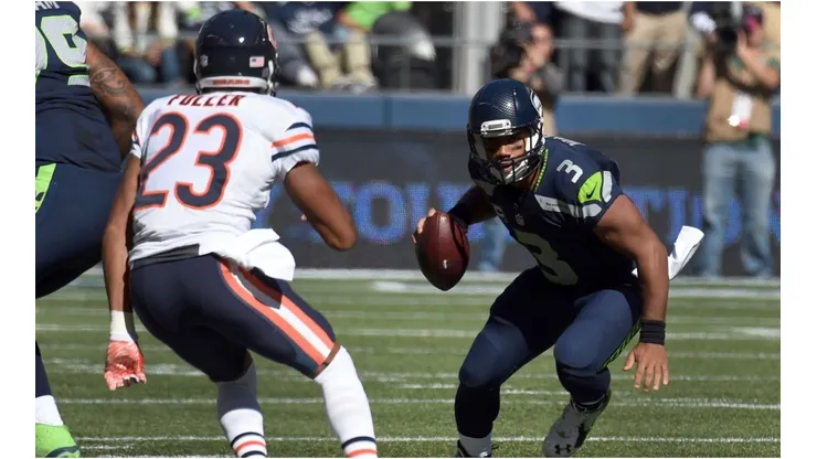 Russell Wilson vs. the Bears. (Getty)