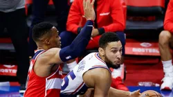 Ben Simmons & Russell Westbrook. (Getty)