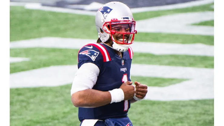 Cam Newton will be playing for the Patriots for one more season (Getty).