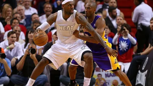 LeBron James & Kobe Bryant. (Getty)