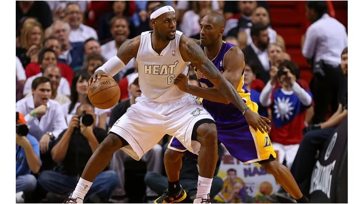 LeBron James & Kobe Bryant. (Getty)