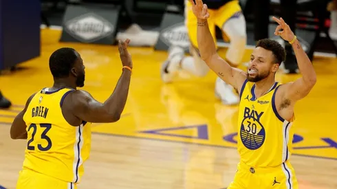 Draymond Green & Stephen Curry. (Getty)