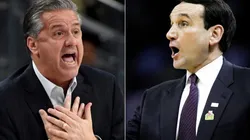 John Calipari (left) & Mike Krzyzewski. (Getty)