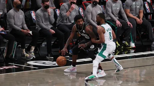 Kyrie Irving and Kemba Walker. (Getty)