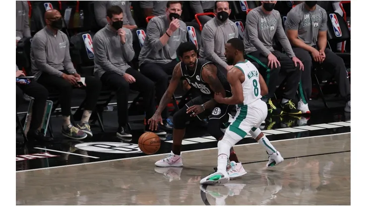 Kyrie Irving and Kemba Walker. (Getty)