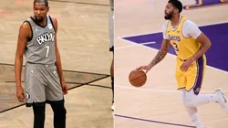 Kevin Durant (left) & Anthony Davis. (Getty)