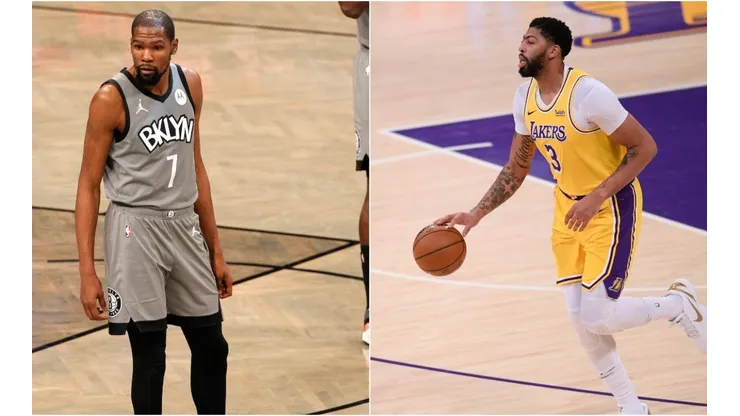 Kevin Durant (left) & Anthony Davis. (Getty)