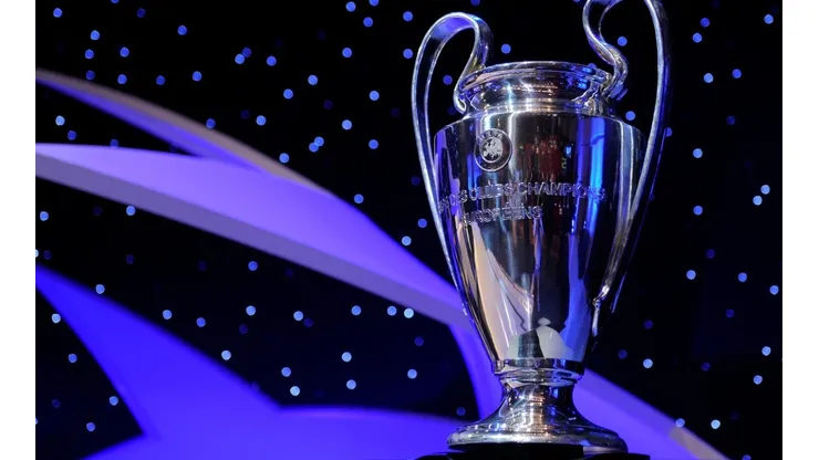 A view at the UEFA Champions League Trophy. (Getty)