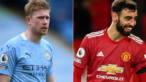 Manchester City and Manchester United clash in the Round 28 of the Premier League (Getty).