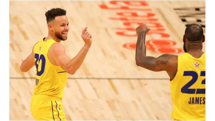 Stephen Curry & LeBron James. (Getty)