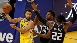 Stephen Curry vs. the Kings. (Getty)
