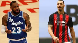 LeBron James and Zlatan Ibrahimovic. (Getty)