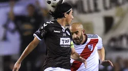 Platense and River in a Copa Argentina game in 2018, when they were in different divisions (Getty).