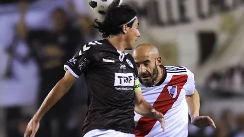 Platense and River in a Copa Argentina game in 2018, when they were in different divisions (Getty).