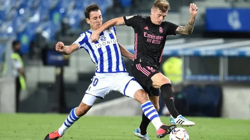 Tony Kroos & Mikel Oyarzabal. (Getty)