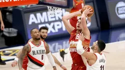 Nikola Jokic vs. the Blazers. (Getty)