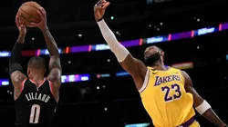 Damian Lillard & LeBron James. (Getty)