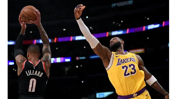 Damian Lillard & LeBron James. (Getty)