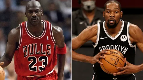 Michael Jordan (left) & Kevin Durant. (Getty)