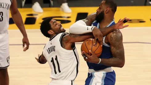 Kyrie Irving vs LeBron James. (Getty)