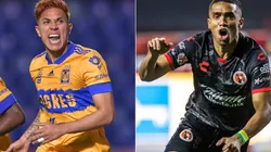 Carlos Salcedo (left) of Tigres and Mauro Manotas of Tijuana (right). (Getty)