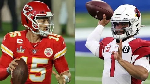 Patrick Mahomes (left) & Kyler Murray. (Getty)