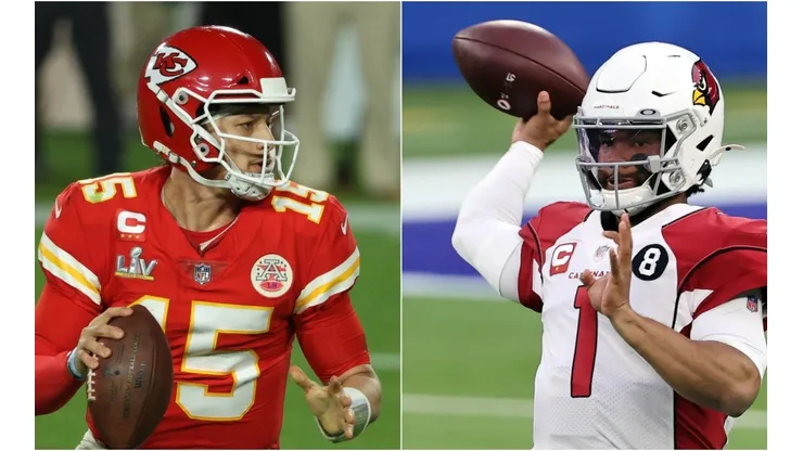 Patrick Mahomes (left) & Kyler Murray. (Getty)