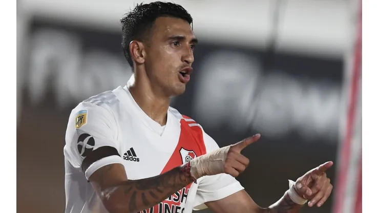 Matías Suárez of River Plate celebrates after scoring a goal (Getty).