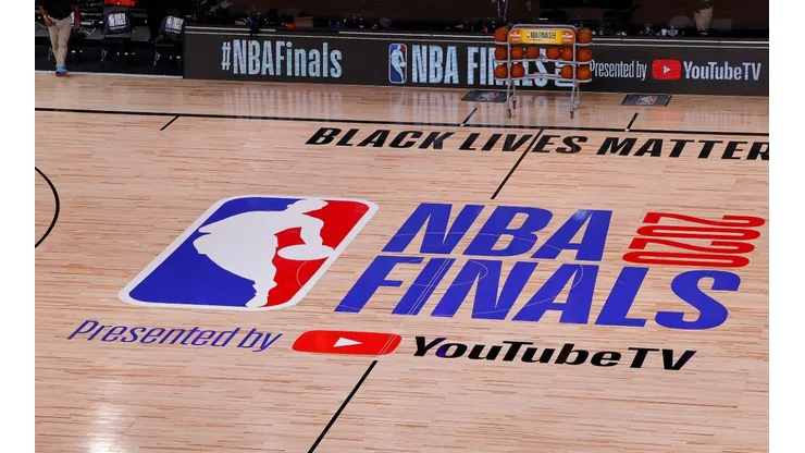 NBA court during the 2020 NBA Finals. (Getty)