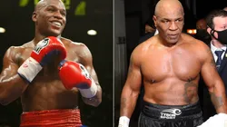 Floyd Mayweather Jr. (left) and Mike Tyson (right). (Getty)